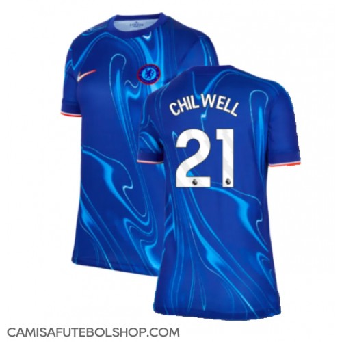 Camisa de time de futebol Chelsea Ben Chilwell #21 Replicas 1º Equipamento Feminina 2024-25 Manga Curta